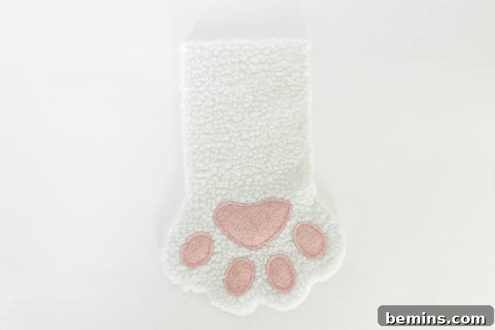 Sewing a pet Christmas stocking