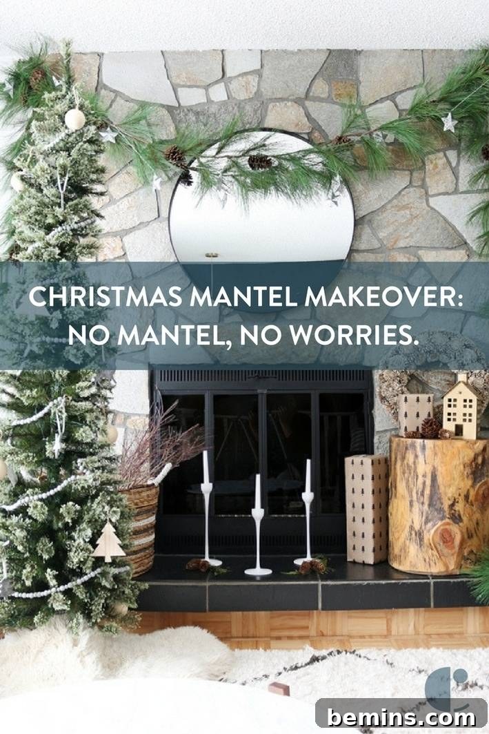 Crafting a Cozy Christmas: DIY Scandinavian Tree Ornaments 26 A fireplace mantle decorated for Christmas.