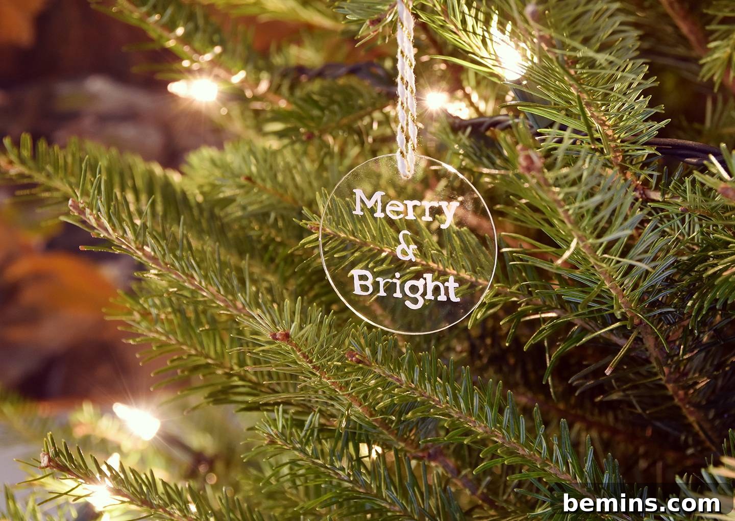 DIY Hand Lettered Acrylic Ornaments | Curbly #christmas #ornaments #minimalist
