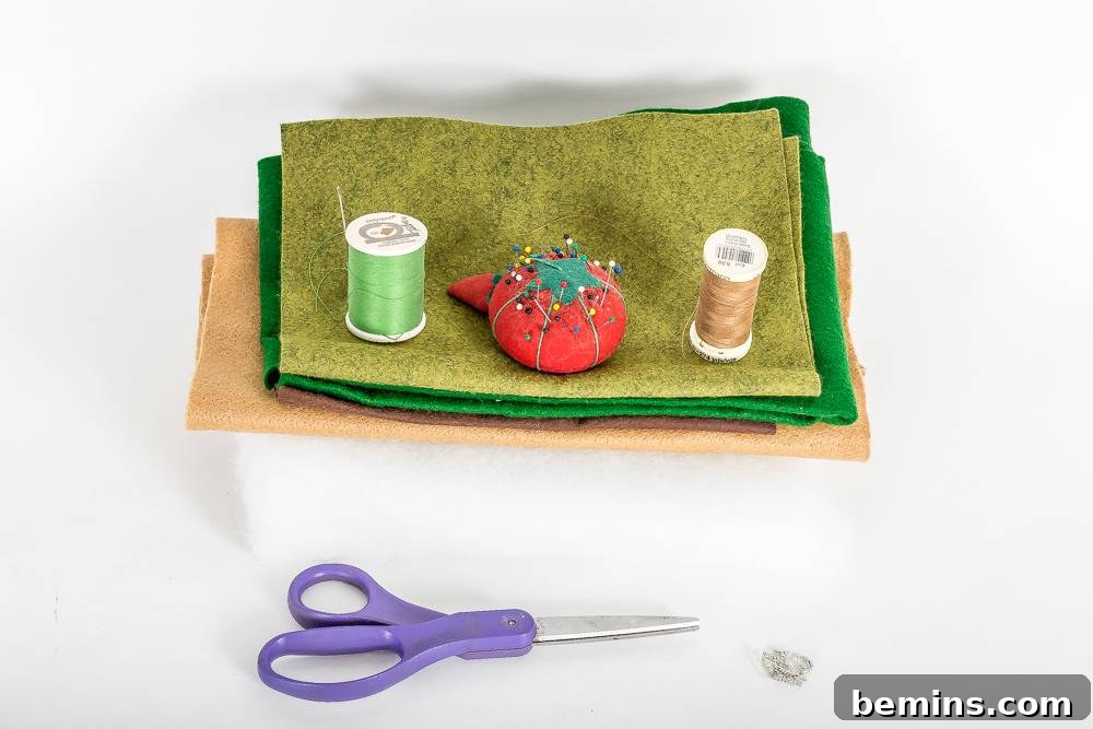 Felt Avocado Toast Ornament: A Foodie Festive DIY 3 Materials needed for this project