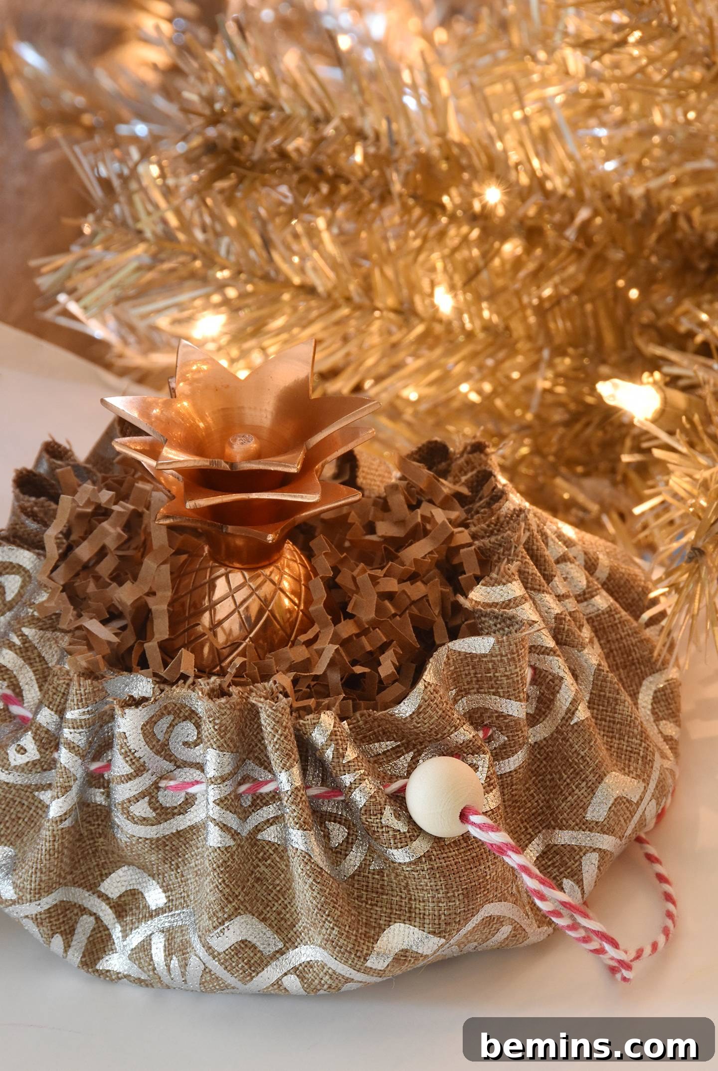 Gift inside the cinch pouch