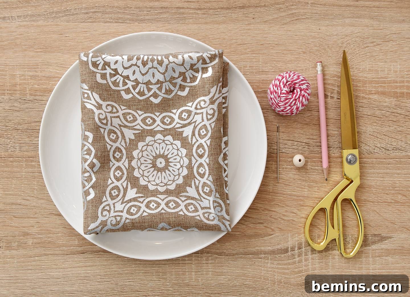 Materials for DIY Cinch Pouch Gift Bag