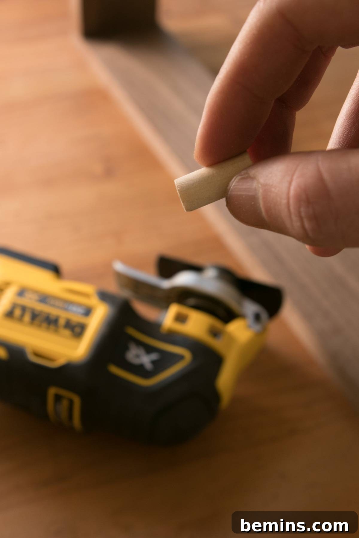 Cutting Dowels to Fill the Counterbored Holes