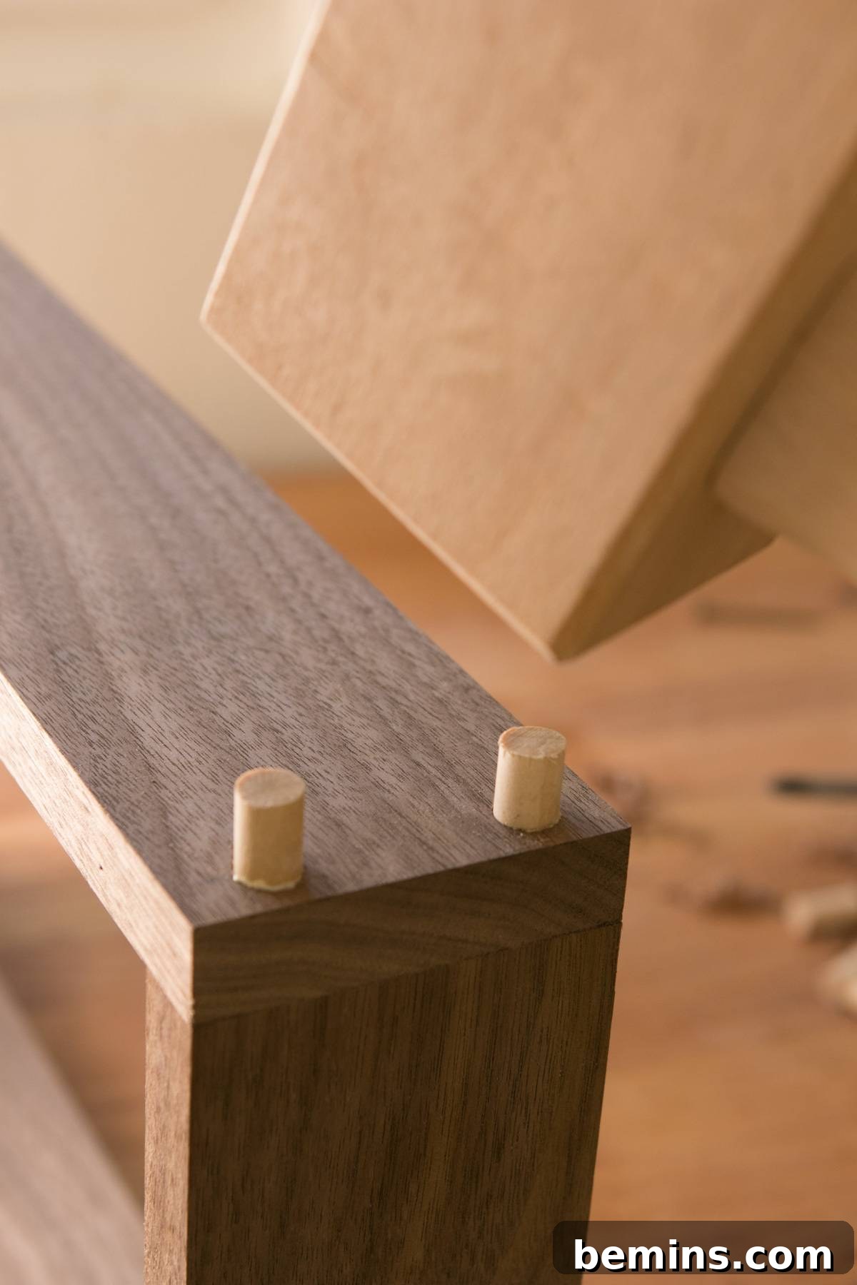 Inserting Dowels into the Counterbored Holes