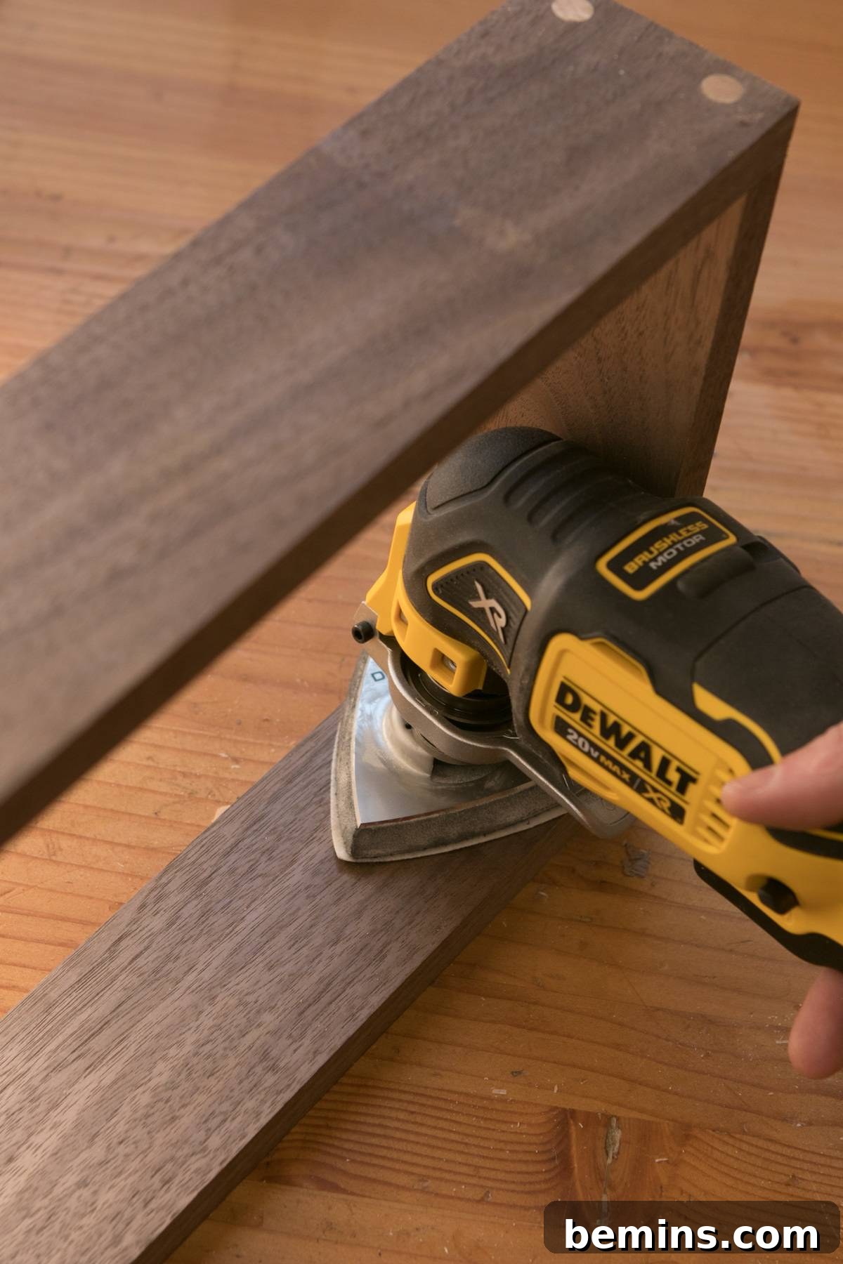 Sanding the Shelf for a Smooth Finish