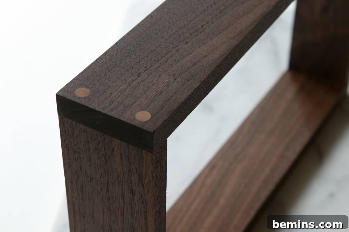 Close-Up of the Contrasting Wood Details