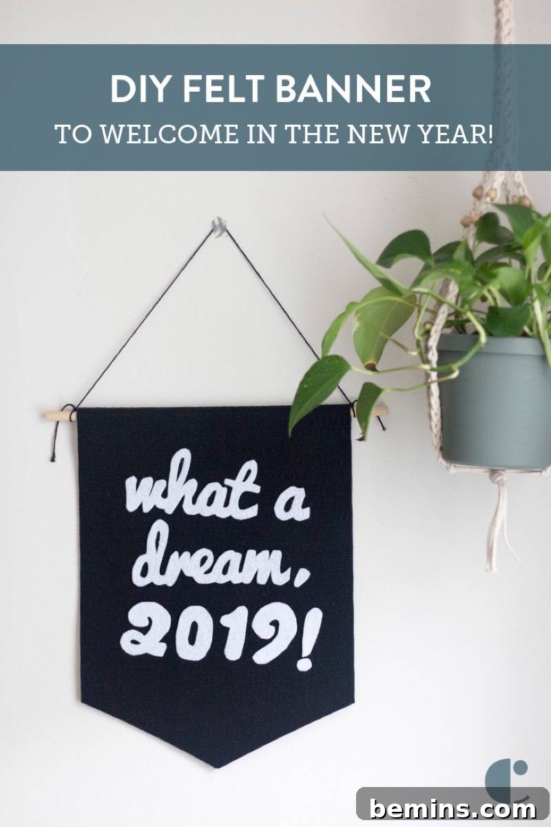 Crafting Your Vision: A DIY Inspiration Banner for the New Year 13 DIY New Year's Eve Felt Banner