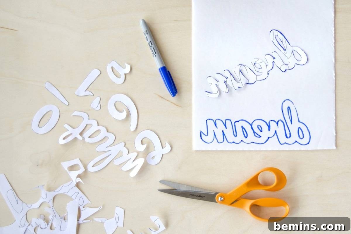 Crafting Your Vision: A DIY Inspiration Banner for the New Year 4 Prepare Lettering Template