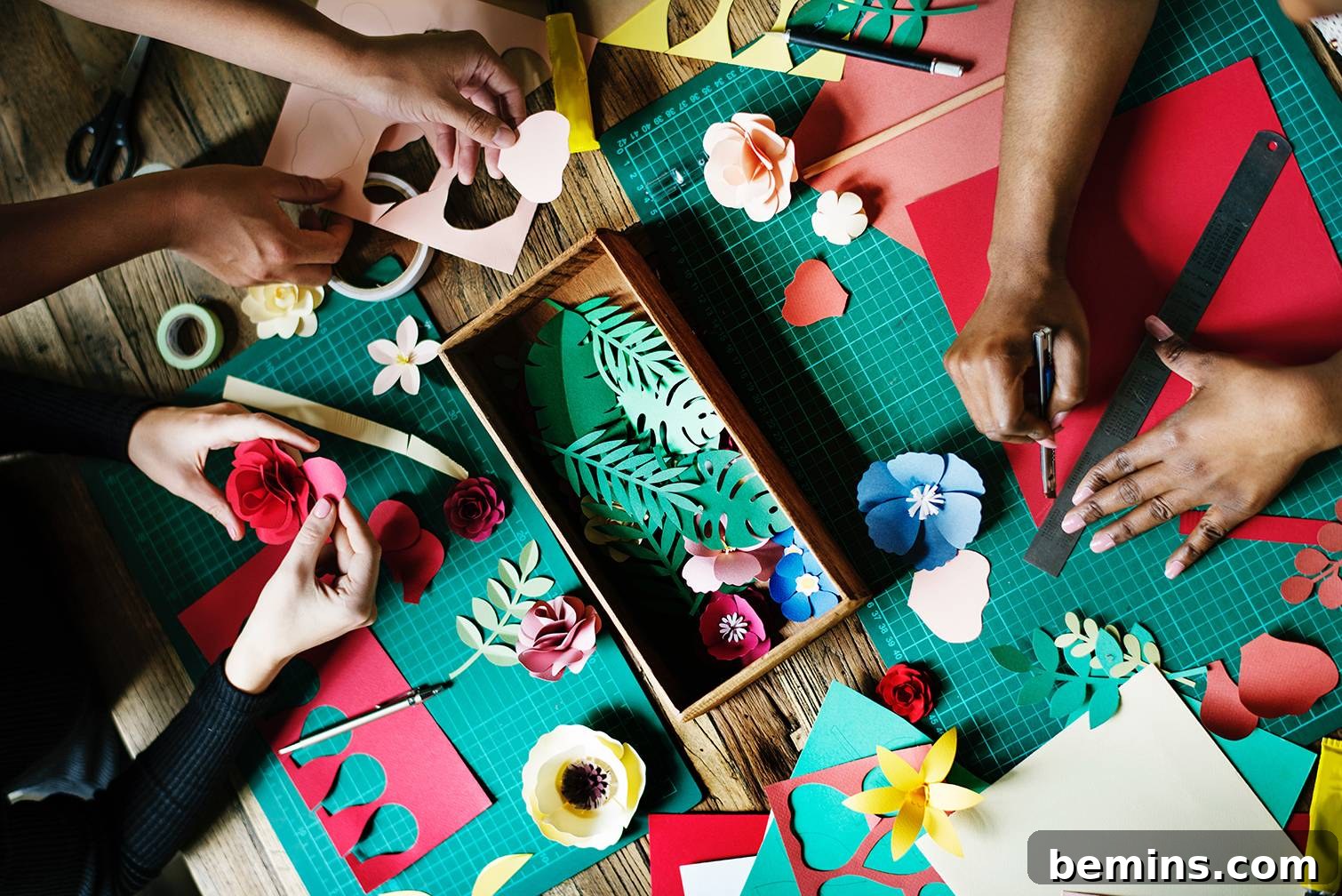 Colorful art supplies, representing creative possibilities