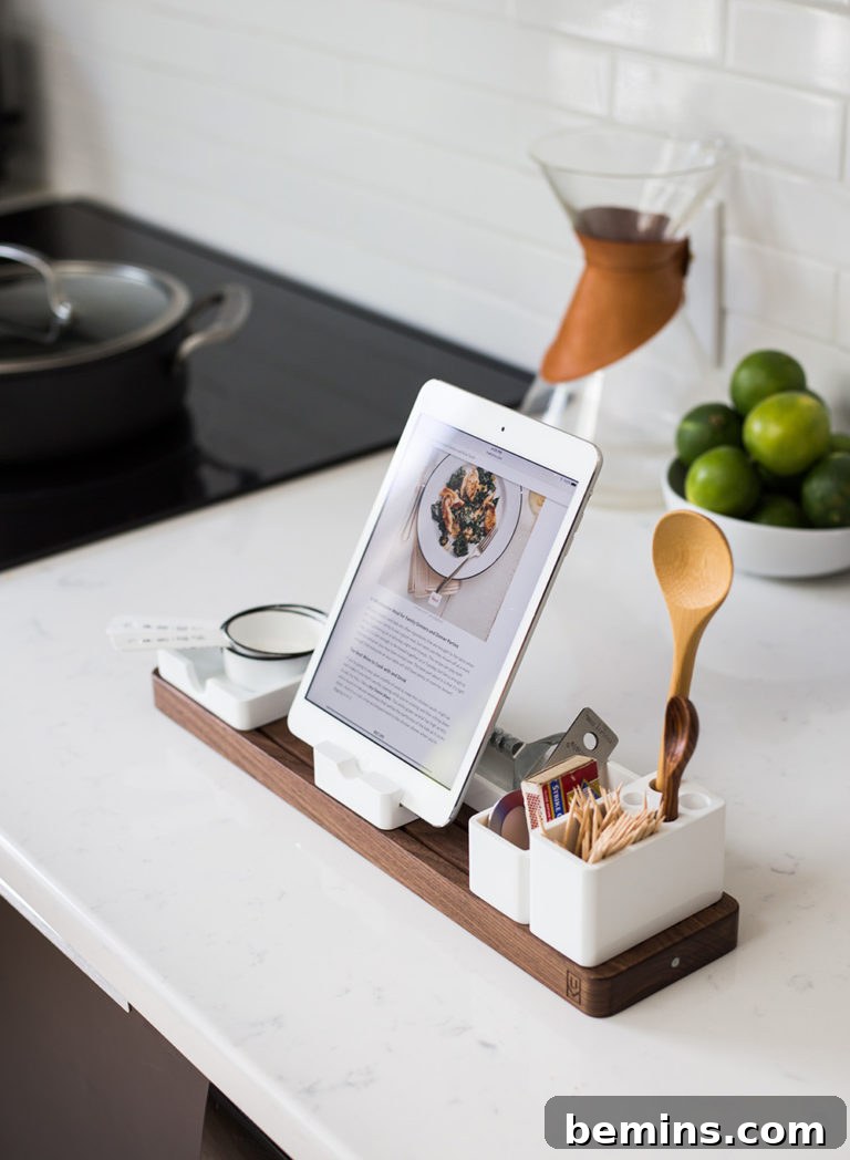 iPad displaying a cooking tutorial, symbolizing online learning