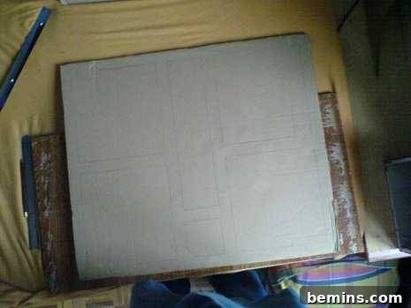 Making Furniture from Cardboard: A DIY Guide 4 Outlines Drawn on Cardboard