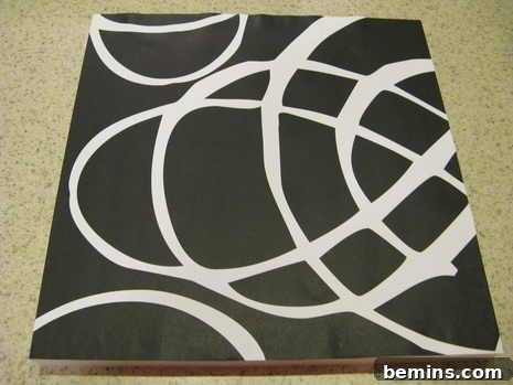 Creating Dimensional Wall Decor from Foam 4 A black and white art piece.