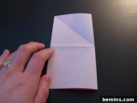 Making an origami heart envelope