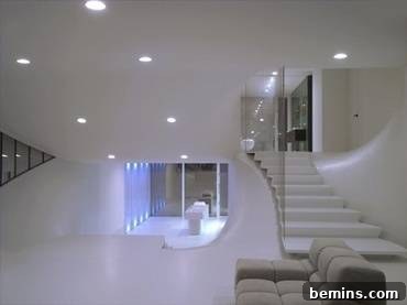 Architectural rendering showing the split-level design of the UN Studio Villa