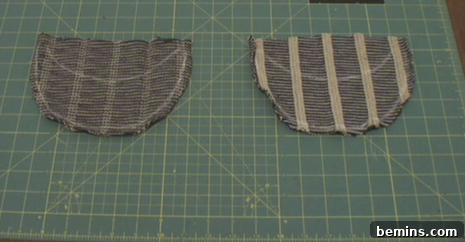 Pinning the Fabric Pieces - Step 1