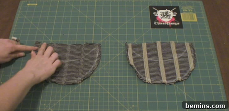 Pinning the Fabric Pieces - Step 2