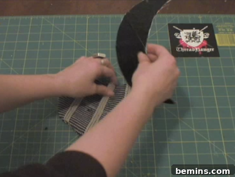 Inserting the Cardboard Brim - Step 1