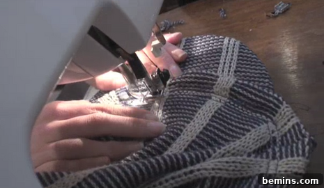 Sewing the Rim to the Beanie - Step 2