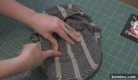 Sewing the Rim to the Beanie - Step 3