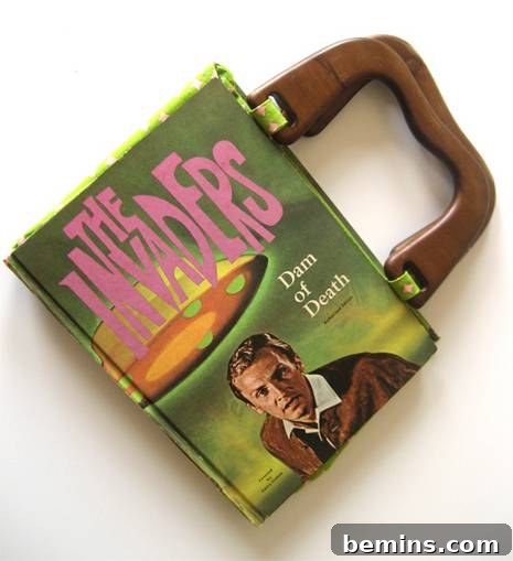 Learn how to craft a stylish handbag from an old book