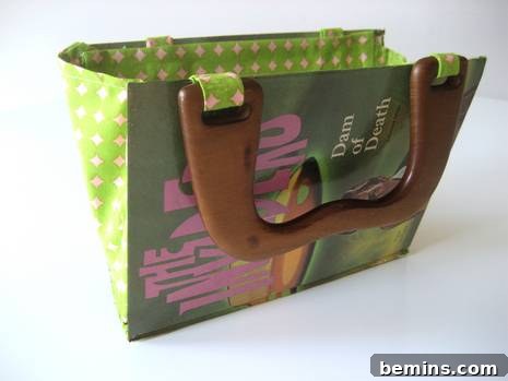 Stunning recycled book handbag, a unique and eco-friendly accessory