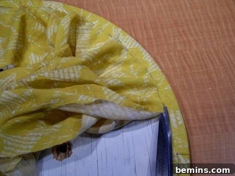Snipping Excess Fabric