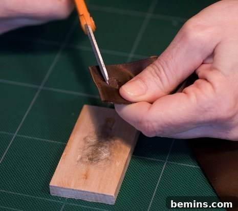 Trimming the circle with scissors
