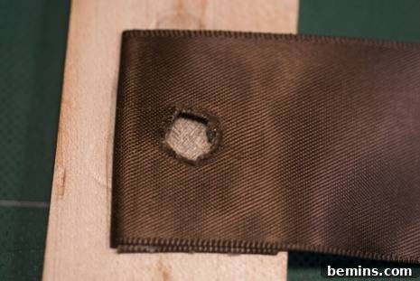 Cleanly cut circle for grommet insertion