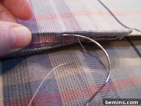 Hand-Stitching with a Curved Needle