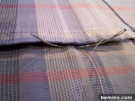 Close-up of the Hand-Stitching