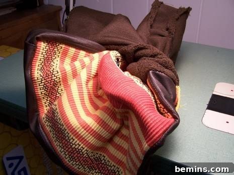 Placemat Laptop Sleeve: A DIY Project 18 Turning Laptop Cover Right Side Out