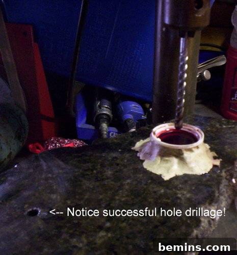 Finished glass drilling