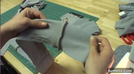 From Turtleneck to Trendy: DIY Shrug Transformation 13 Serge the strips together to create the sash