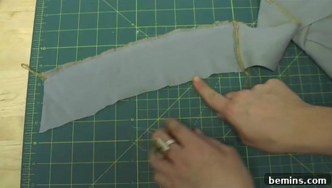 From Turtleneck to Trendy: DIY Shrug Transformation 18 Serge the bottom of the sash