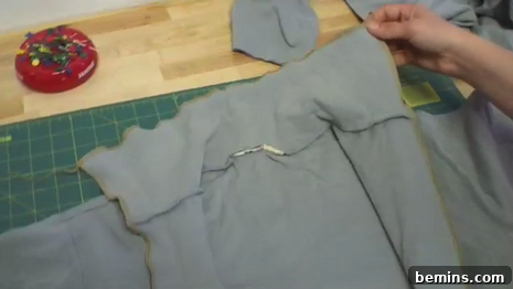 Serged front
