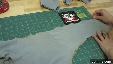 Serged sleeve top