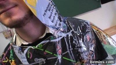 DIY Rain Gear: Transforming a Shower Curtain into a Poncho 15 Checking the hood fit
