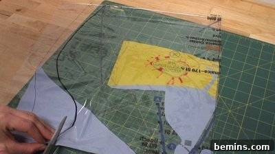DIY Rain Gear: Transforming a Shower Curtain into a Poncho 10 Cutting hood pattern