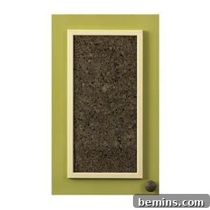 Corkboard cabinet panel