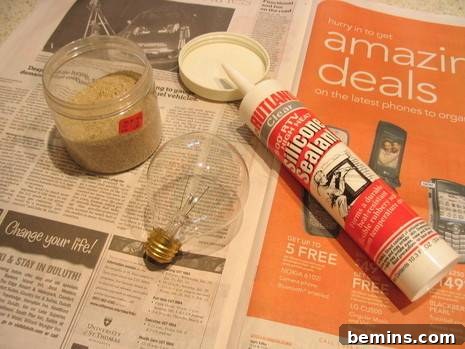 DIY Sanded Light Bulb 3 DIY sanded light bulb ideas.