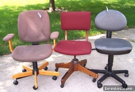Computer chair reupholstery