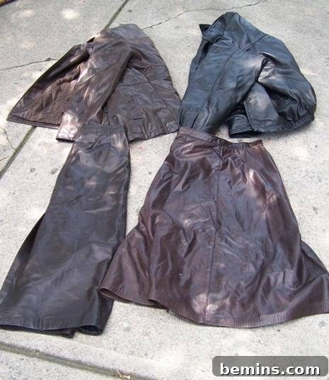 Leather garments for repurposing