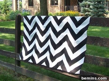 After Sewing Chevron Fabric