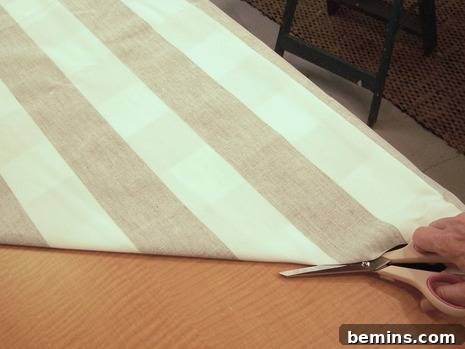 Cutting Fabric Along the Fold