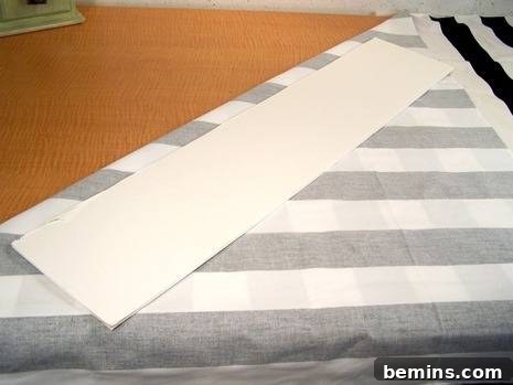 Cutting Fabric Panels with Cardboard Pattern