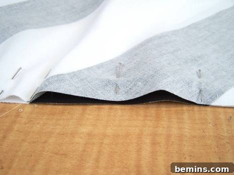 Easing Fabric Stripes