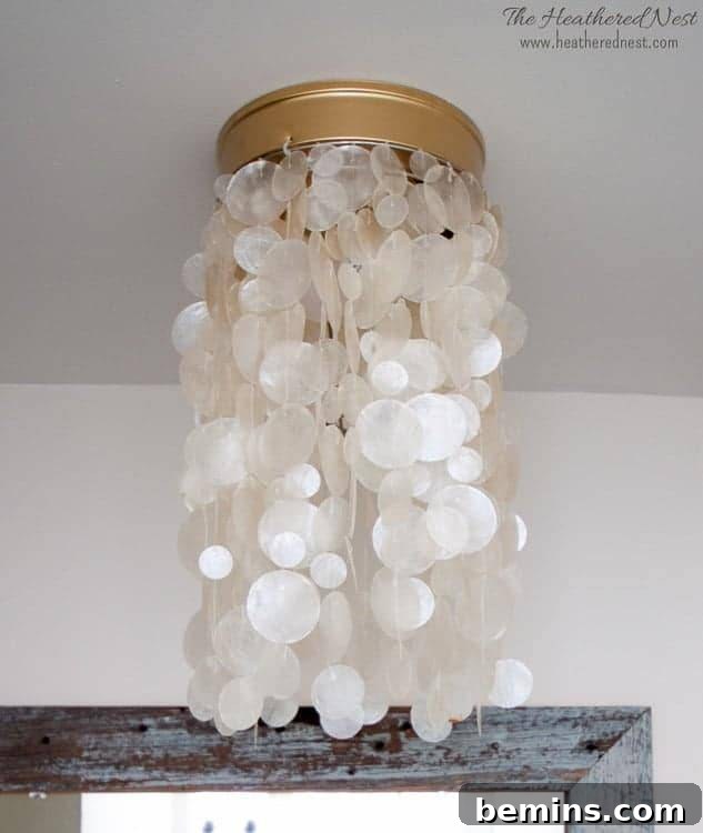 Capiz Light Cover