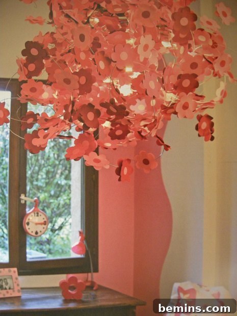 DIY Paper Flower Lampshade: Before the Transformation
