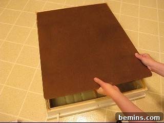 Adding a brown backing to the window