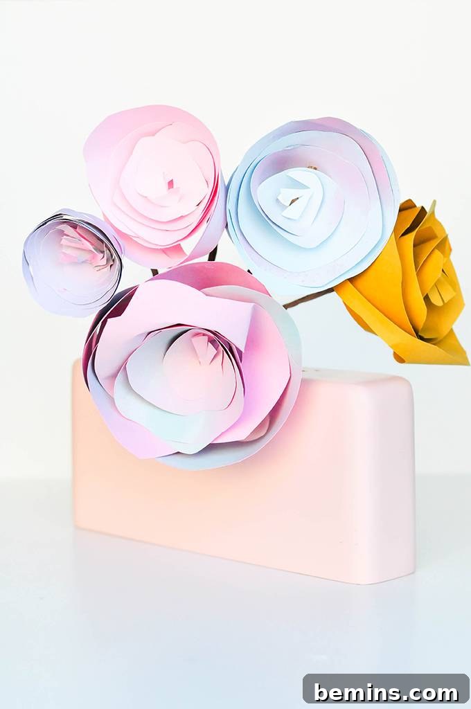 Crafting Paper Roses: A Beginner's Guide 2 DIY Paper Roses: A Step-by-Step Tutorial for Beautiful Paper Flowers